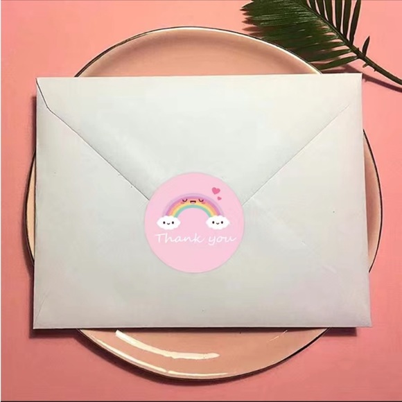 Handmade Other - 500 Thank you Stickers NIP 1 inch